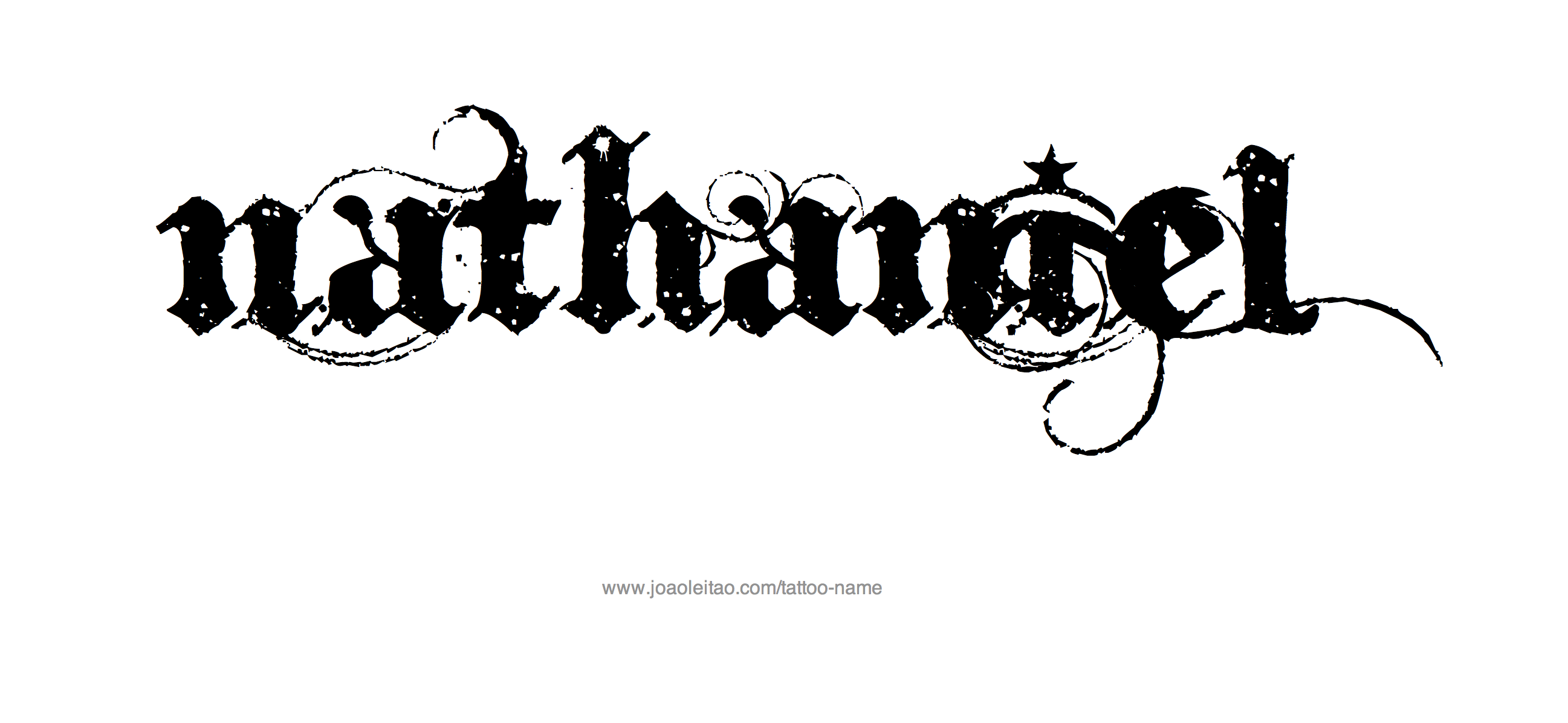 Nathaniel Name Tattoo Designs